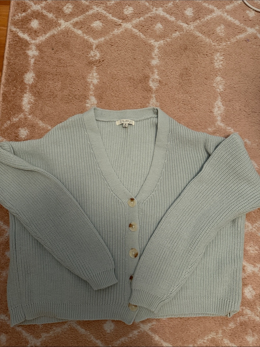 Z Supply Light Sage V-Neck Button Cardigan